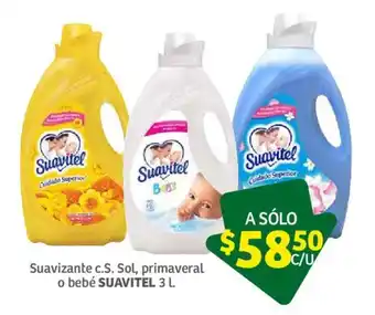 Soriana Mercado Suavizante c.s. Sol, Primaveral o Bebé Suavitel 3L oferta