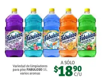 Soriana Mercado Limpiadores para Piso Varios Aromas Fabuloso 1L oferta