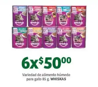 Soriana Mercado Alimento Húmedo para Gato Whiskas 6x85g oferta