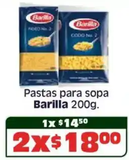 Soriana Híper Barilla pastas para sopa oferta