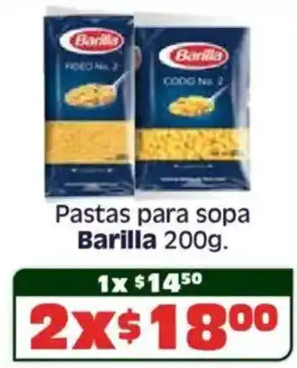 Barilla pastas para sopa