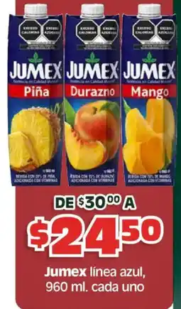 Soriana Híper Jumex línea azul oferta