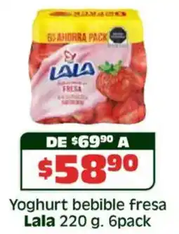 Soriana Híper Lala yoghurt bebible fresa oferta
