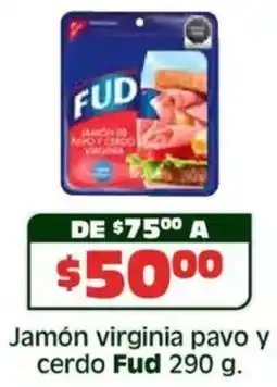 Soriana Híper Fud jamón virginia pavo y cerdo oferta