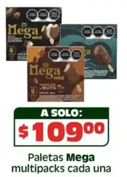 Soriana Híper Mega paletas multipacks cada una oferta