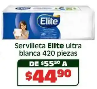 Soriana Híper Elite servilleta ultra blanca oferta
