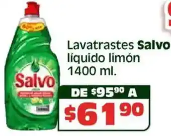 Soriana Híper Salvo lavatrastes líquido limón oferta