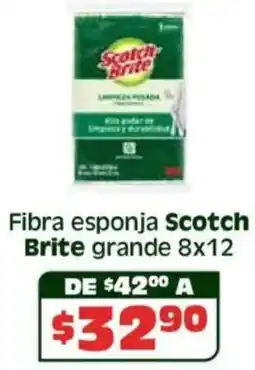 Soriana Híper Scotch brite fibra esponja grande oferta
