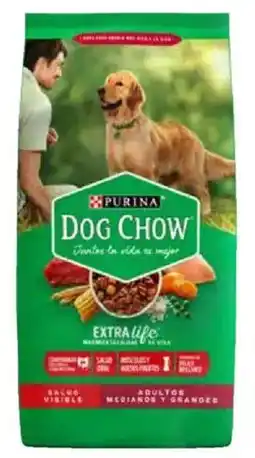 Soriana Híper Dog chow alimento para perro razas medianas y grandes oferta