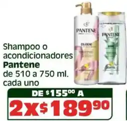 Soriana Híper Pantene shampoo o acondicionadores oferta