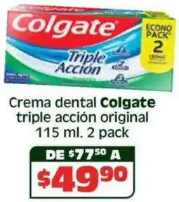 Soriana Híper Colgate crema dental triple acción original oferta