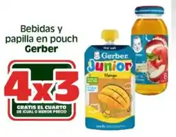 Soriana Híper Gerber bebidas y papilla en pouch oferta