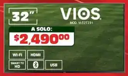 Soriana Híper Vios smart tv 32" oferta