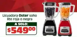 Soriana Híper Oster licuadora soho lite roja o negra oferta