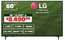 Soriana Híper Lg smart tv 60" oferta