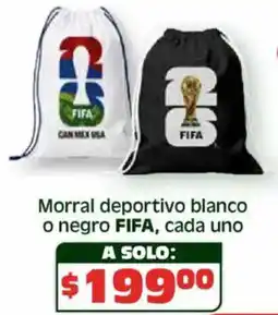 Soriana Híper Fifa morral deportivo blanco o negro oferta