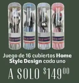 Soriana Híper Home style design juego de 16 cubiertos oferta