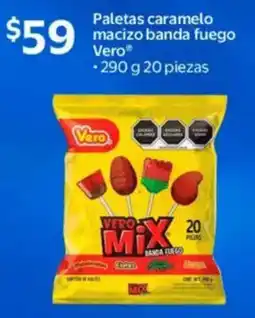 Walmart Vero paletas caramelo macizo banda fuego oferta