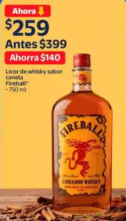Walmart Fireball licor de whisky sabor canela oferta