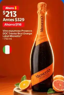 Walmart Mionetto vino espumoso prosecco doc treviso brut orange label oferta
