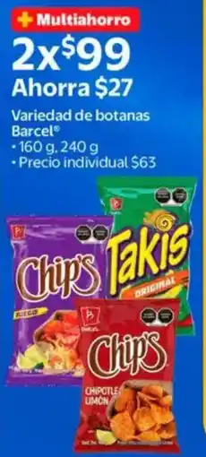 Walmart Barcel variedad de botanas oferta