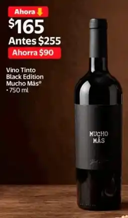 Walmart Mucho más vino tinto black edition oferta