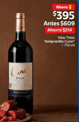 Walmart Cune vino tinto tempranillo oferta