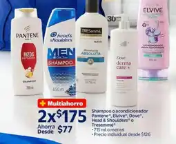 Walmart Pantene, elvive, dove , head & shoulders o tresemmé shampoo o acondicionador oferta