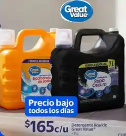 Walmart Great value etergente líquido oferta