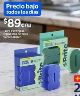 Walmart Scotch brite fibra esponja o repuestos de fibra oferta