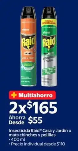 Walmart Raid insecticida casa y jardin o mata chinches y polillas oferta