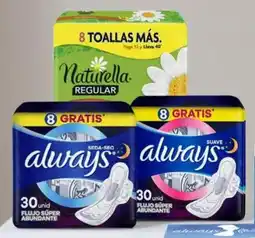 Walmart Always toallas femeninas nocturna oferta