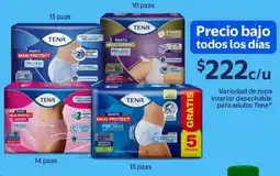 Walmart Tena variedad de ropa interior desechable para adulto oferta