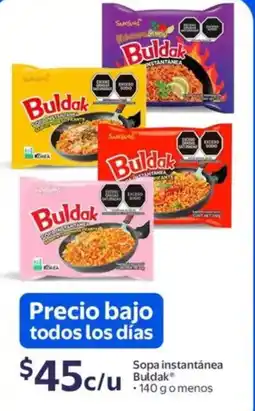 Walmart Buldak sopa instantánea oferta