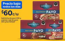 Walmart San rafael salchicha de pavo o jamón real de pavo oferta