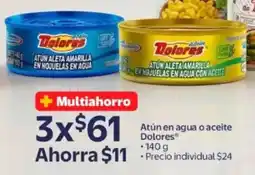 Walmart Dolores atún en agua o aceite oferta