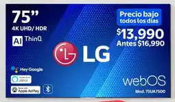 Walmart Lg smart tv 75" oferta