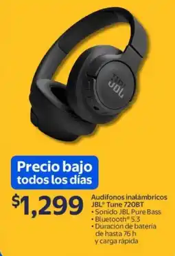 Walmart Jbl audífonos inalámbricos tune 720BT oferta