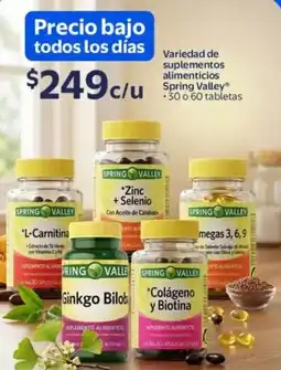 Walmart Spring valley variedad de suplementos alimenticios oferta