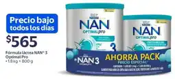 Walmart Nan 3 optimal pro fórmula láctea oferta