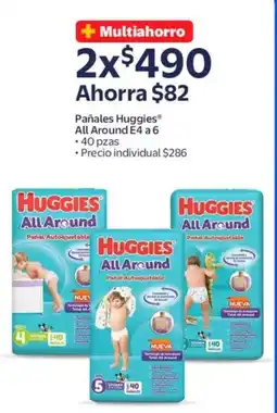 Walmart Huggies pañales all around E4 a 6 oferta