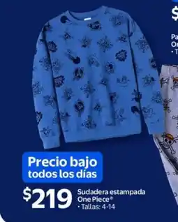 Walmart One piece sudadera estampada oferta
