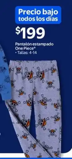 Walmart One piece pantalón estampado oferta