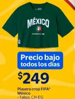 Walmart Fifa méxico playera crop oferta