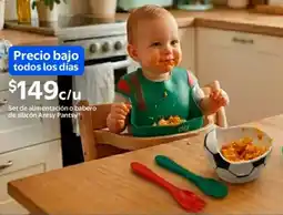 Walmart Antsy pantsy set de alimentación o babero de silicon oferta