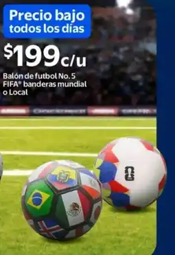 Walmart Fifa balón de futbol no.5 banderas mundial o local oferta
