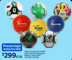 Walmart Fifa balón de futbol no.5 linear, union, segmento, wilson honor, voit tenkutli o huentli oferta