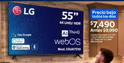 Walmart Lg combo televisión 55" oferta