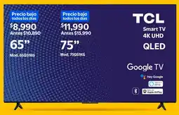 Walmart Tcl smart tv 65" oferta