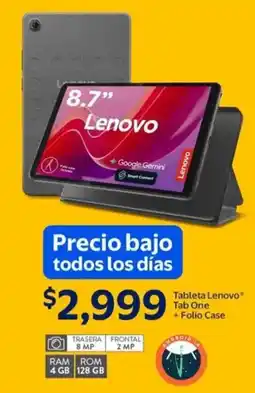 Walmart Lenovo tableta tab one +folio case oferta